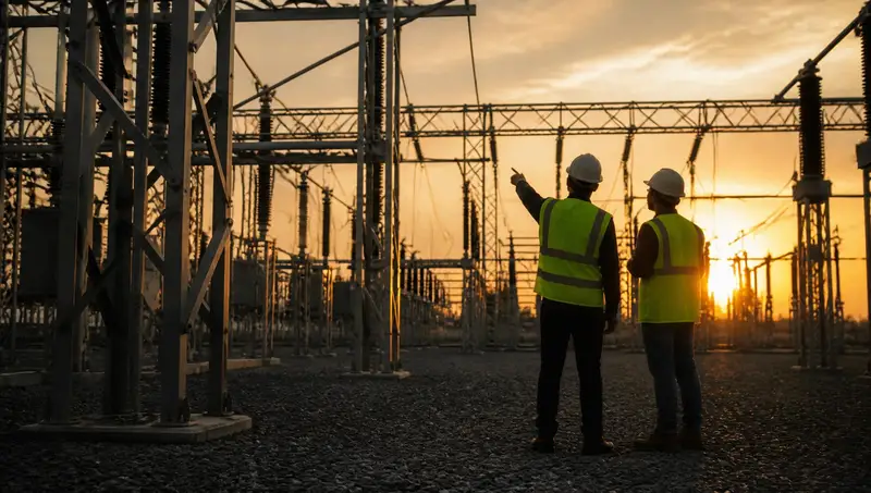 Engineers inspecting critical infrastructure